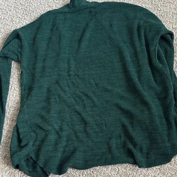 LOFT Dark Green Women's Cardigan - Picture 2 of 2